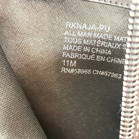 Nordstrom Naja Ankle Boots 11 Black NWOT Booties Heel Vegan Leather Zip Capsule - Picture 6 of 7